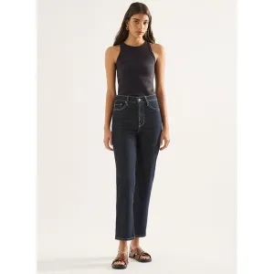 Outland Denim Zoe High Rise Straight Leg Crop Jeans - Rinse - size 27