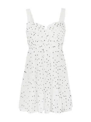 Polka Dot Chiffon Mini Dress