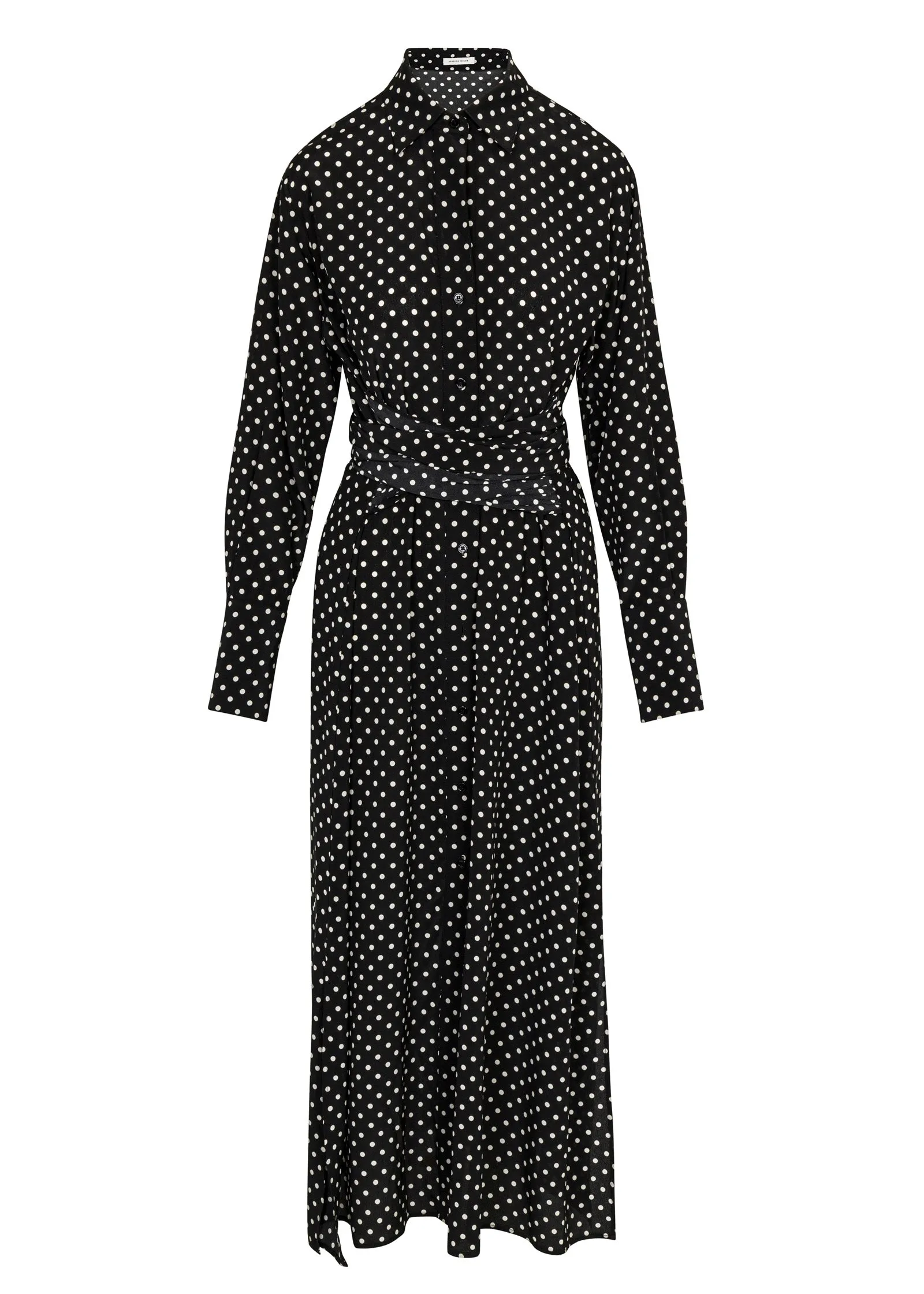 Polka Dot Silky Wrap Dress