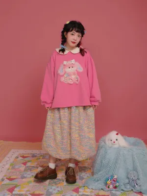 Rainbow Colored Beans Cute Girl Woolen Flower Pod Skirt【s0000004304】