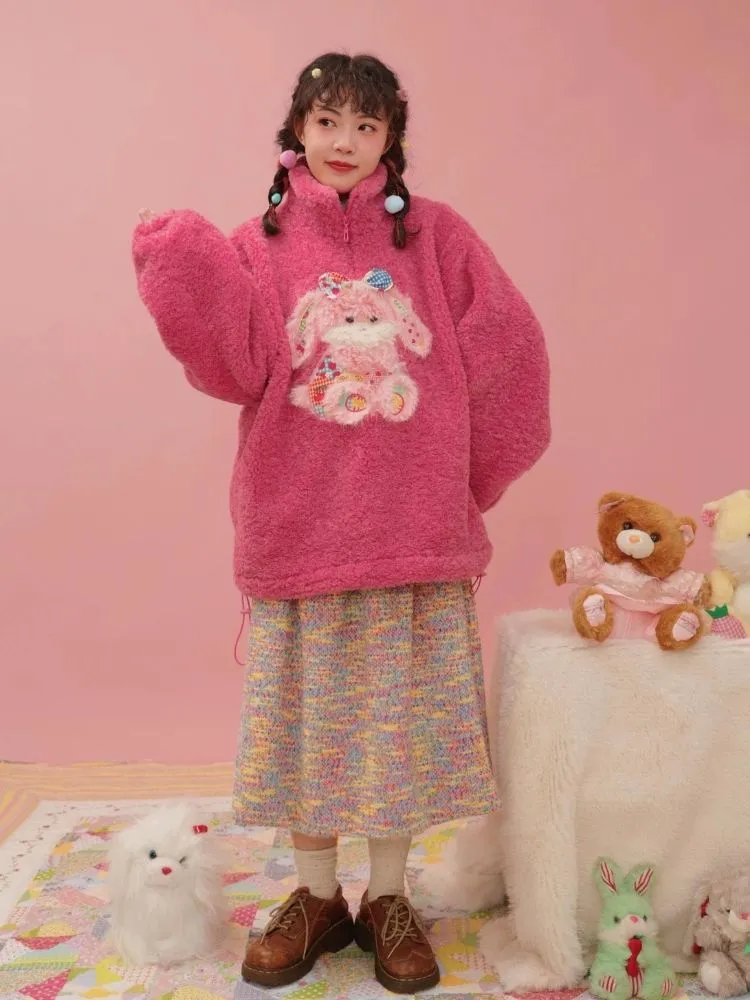 Rainbow Colored Beans Cute Girl Woolen Flower Pod Skirt【s0000004304】