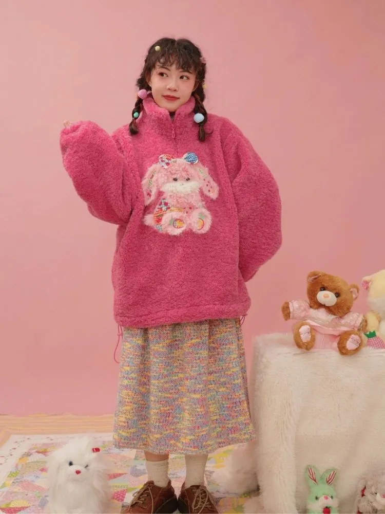 Rainbow Colored Beans Cute Girl Woolen Flower Pod Skirt【s0000004304】