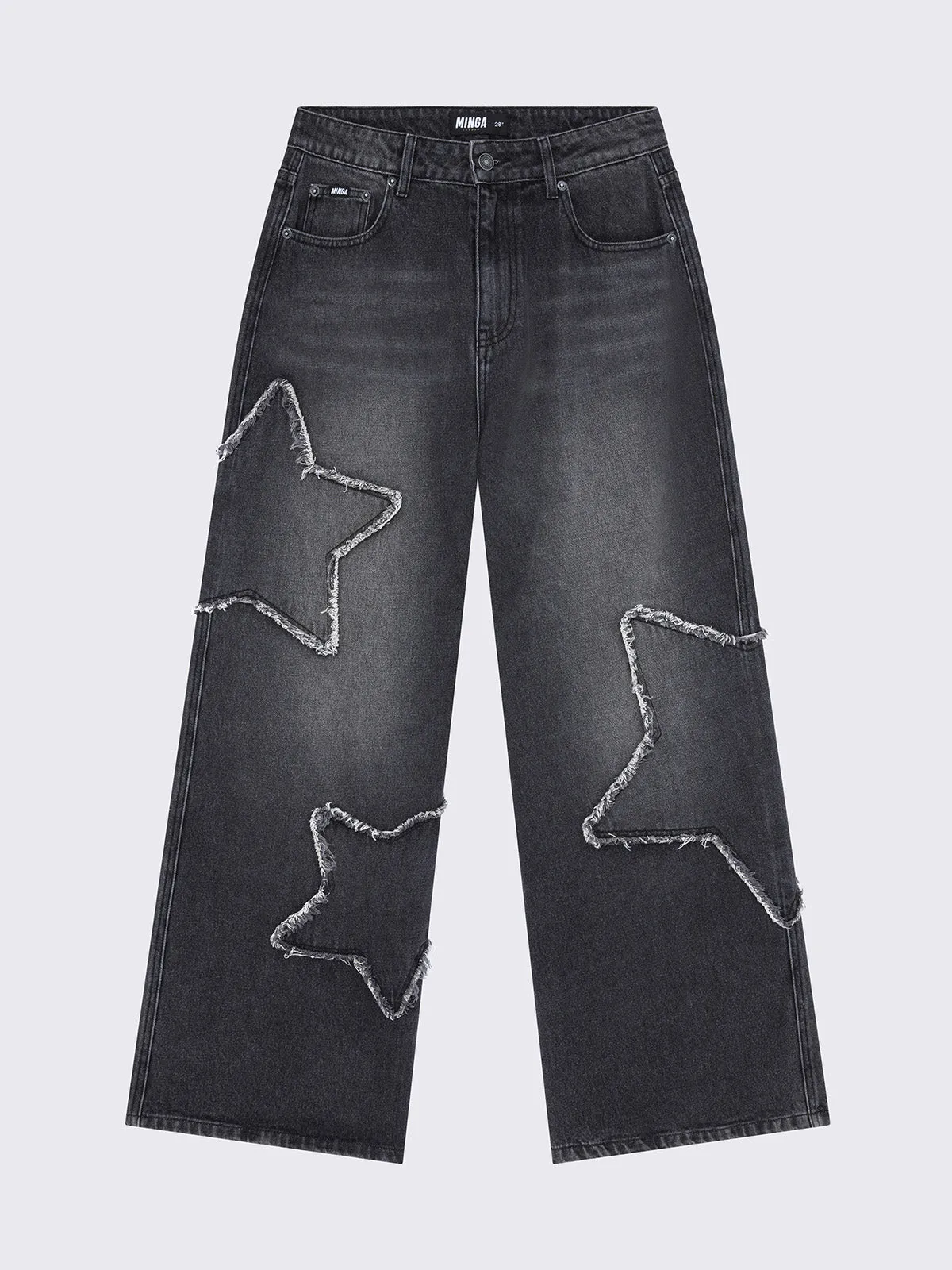 Starburst Black Baggy Jeans