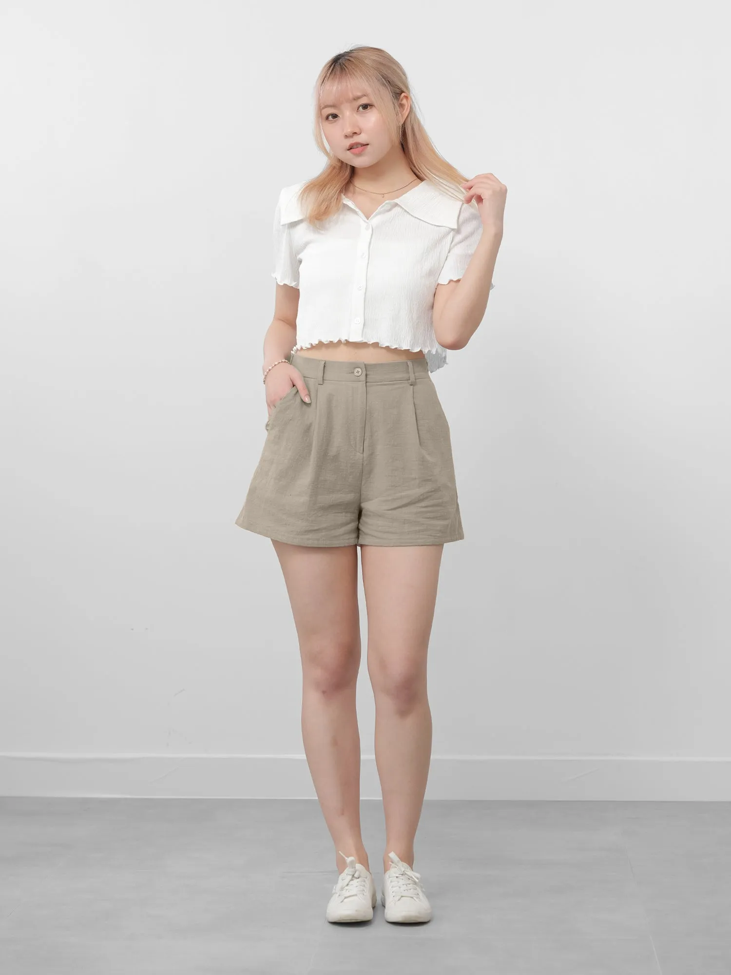 Summer Wide Leg Linen Shorts