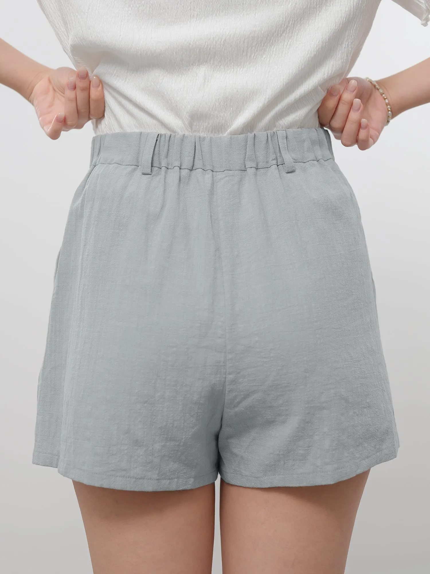 Summer Wide Leg Linen Shorts