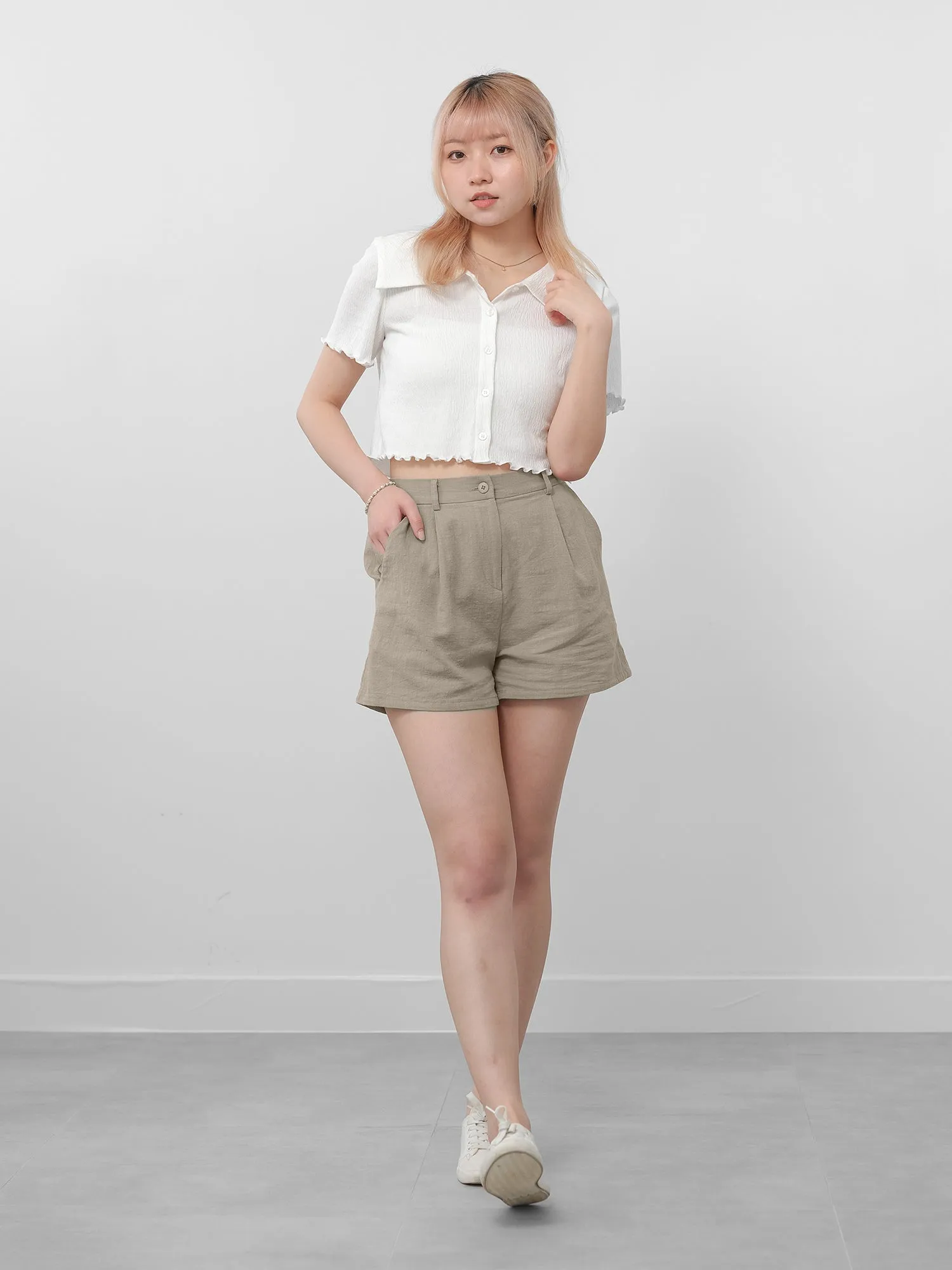 Summer Wide Leg Linen Shorts