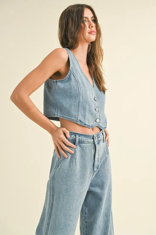 The Nata Vest- Denim