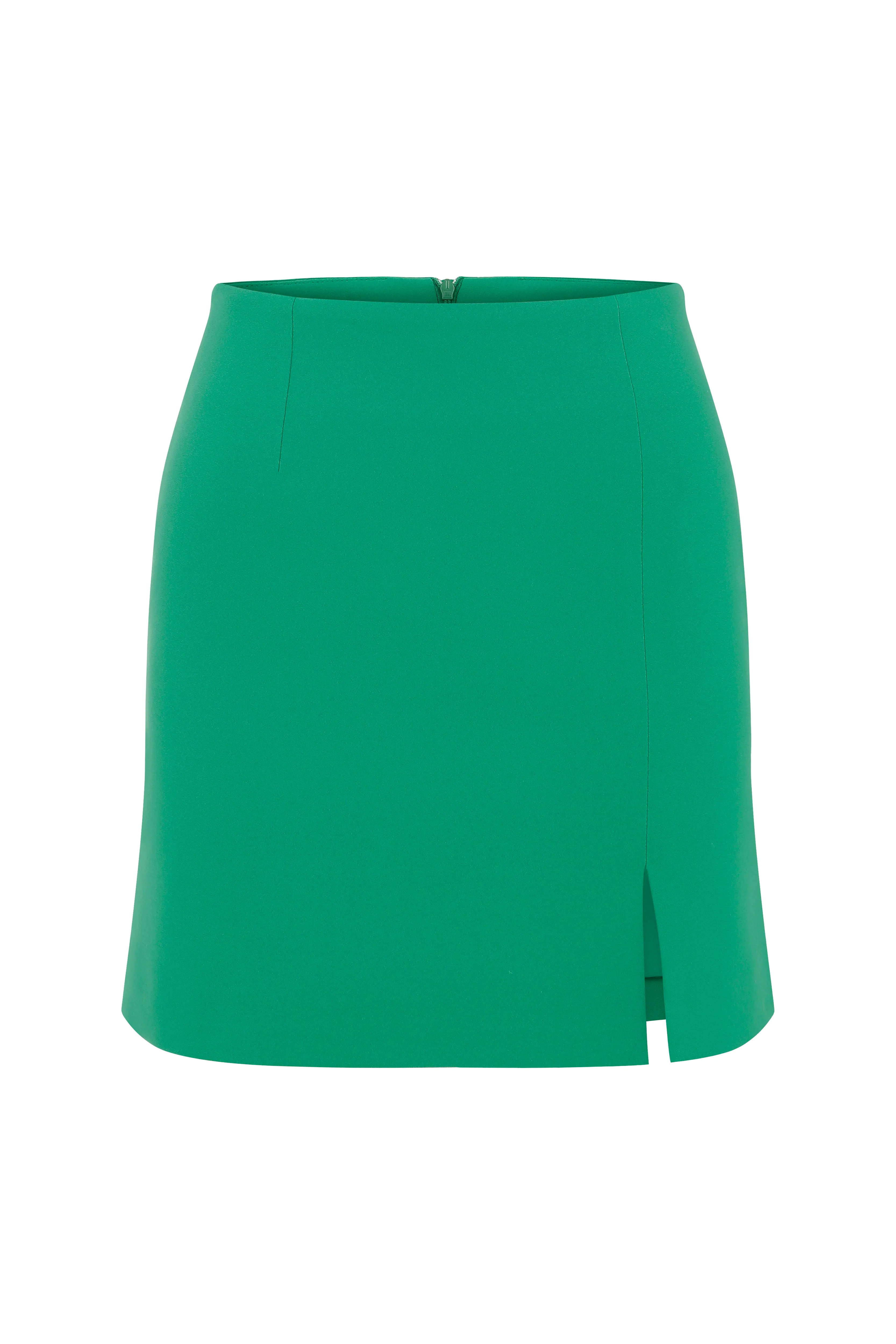 Vance A-Line Mini Skirt in Vert de Noel