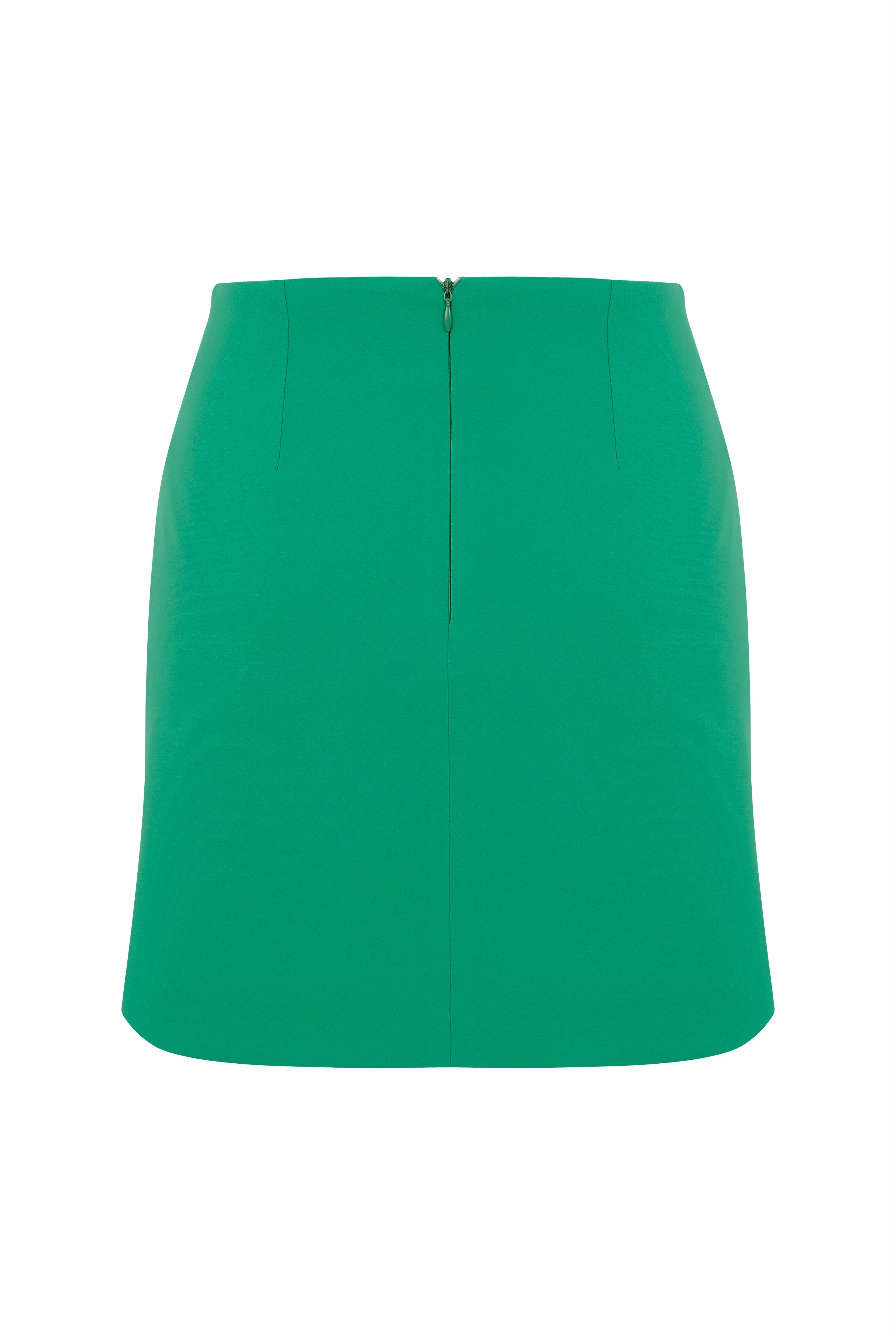 Vance A-Line Mini Skirt in Vert de Noel