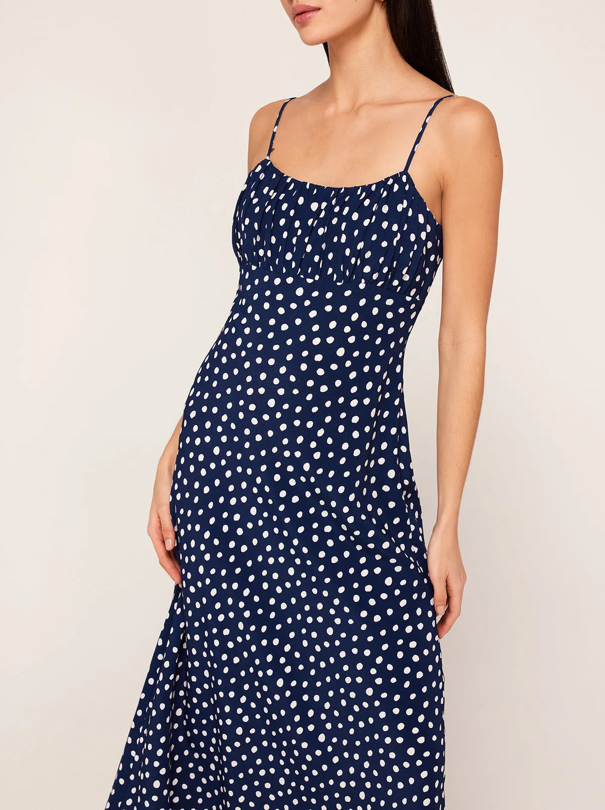 Velma Mixed Polka Dot Midi Dress