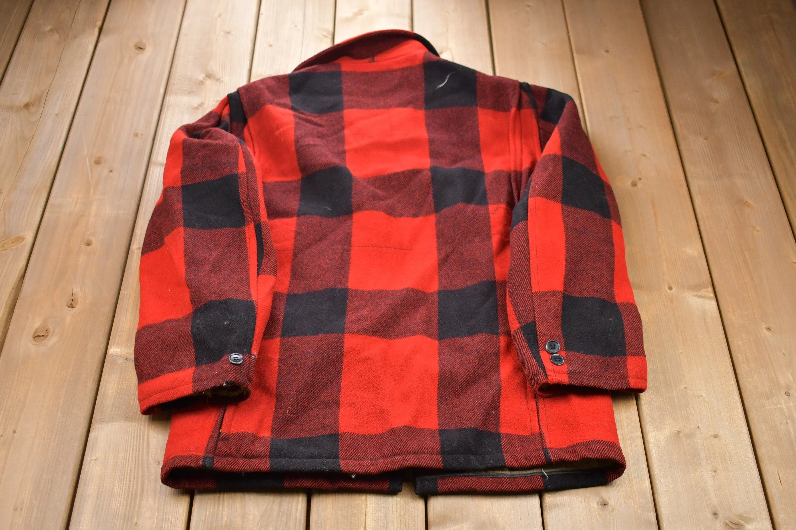 Vintage 1970s 100% Wool Plaid Jacket