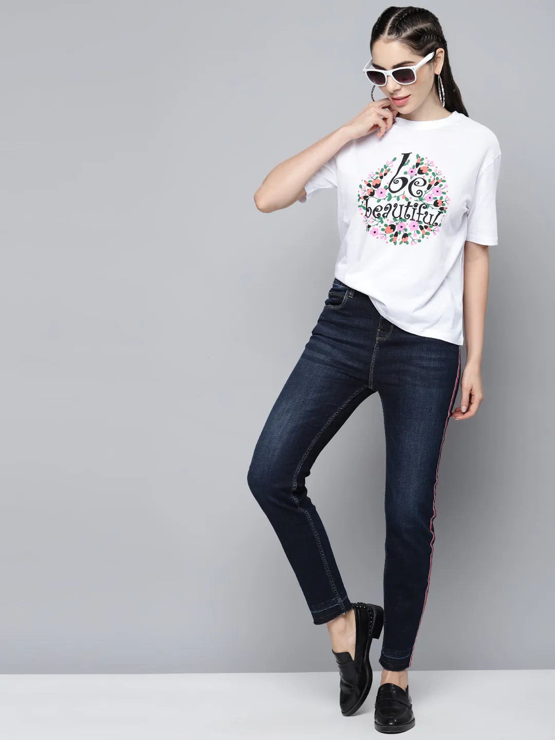 Women White Be-Beautiful T-Shirt