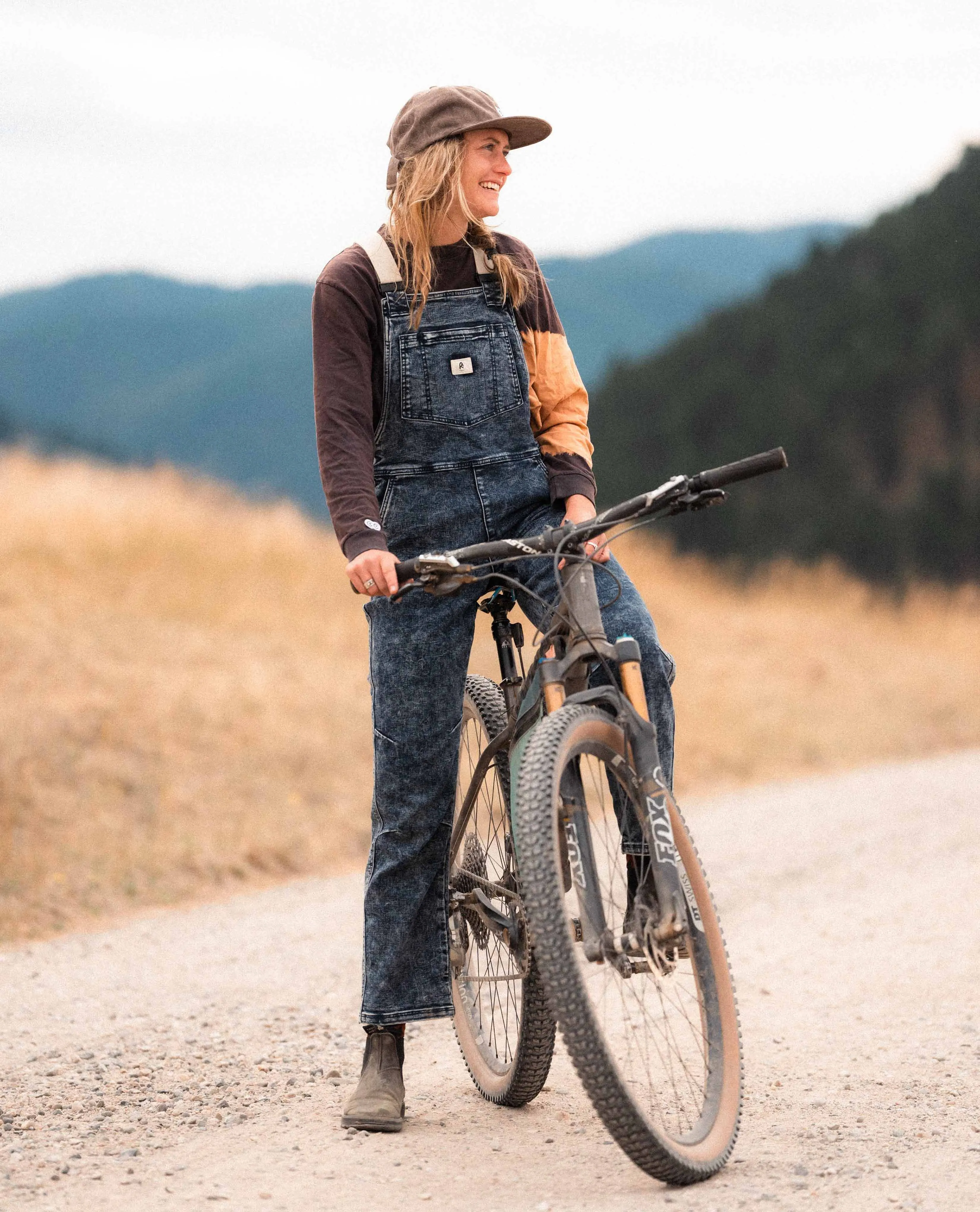 Women's Indigo Marble Overalls