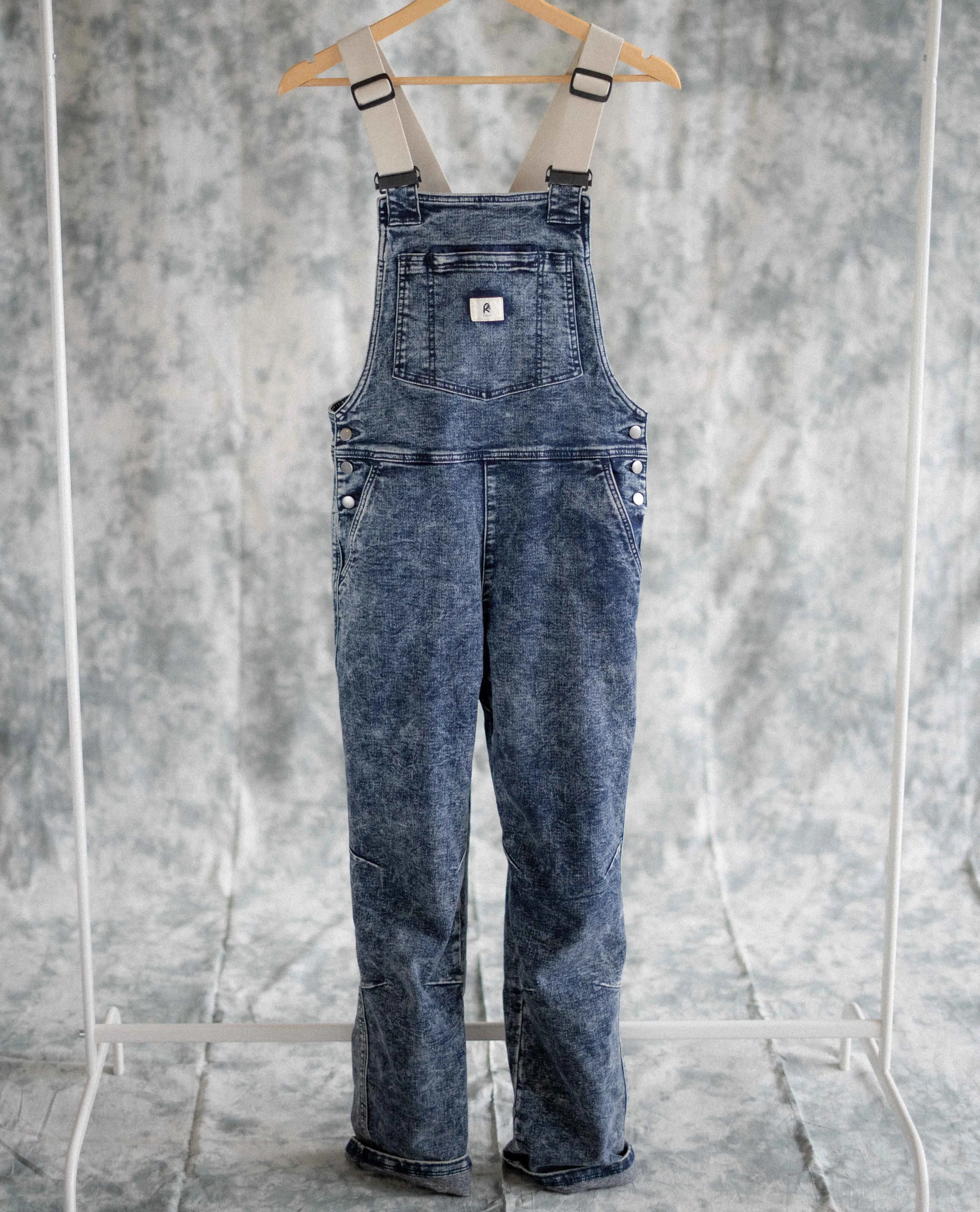 Women's Indigo Marble Overalls