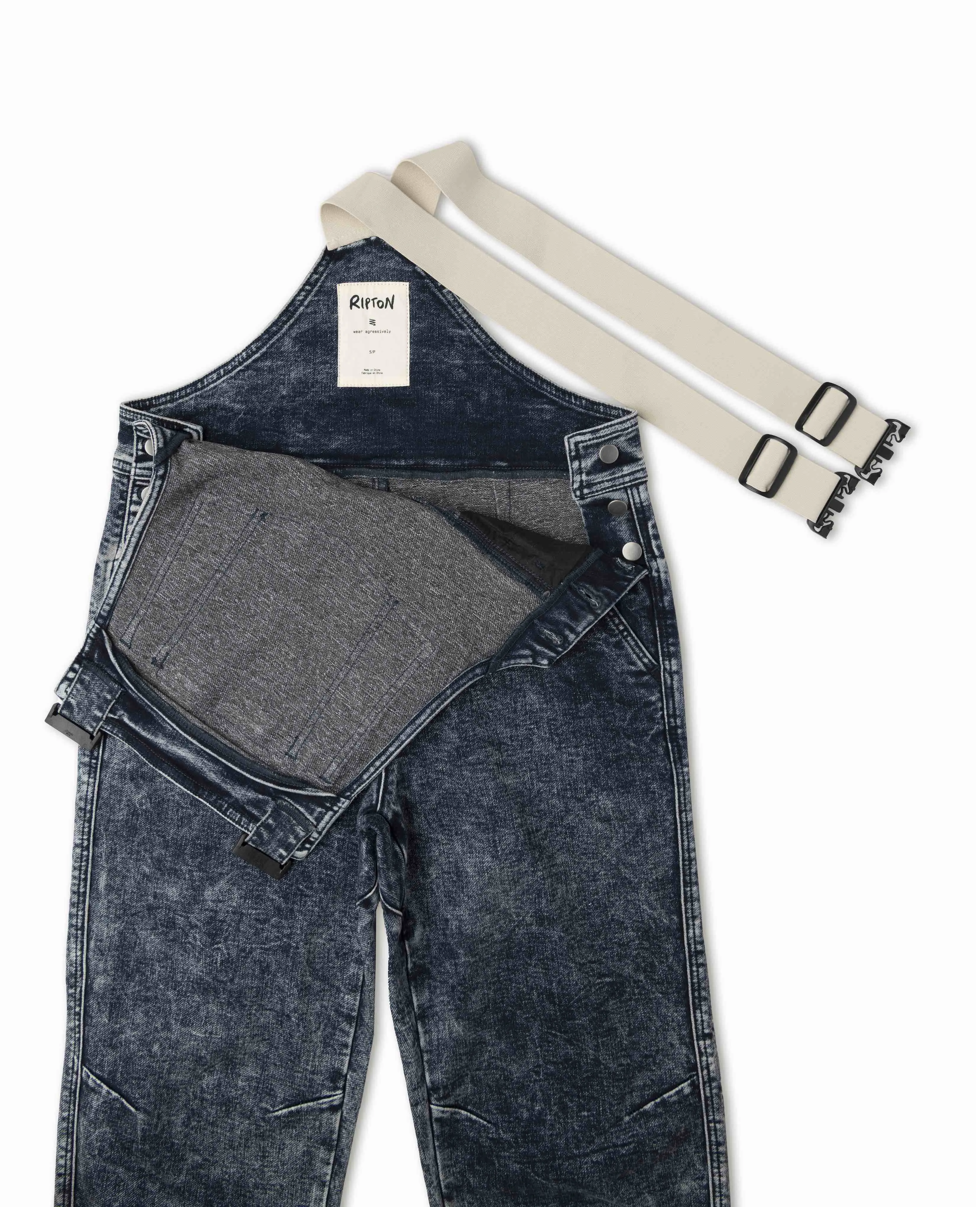 Women's Indigo Marble Overalls