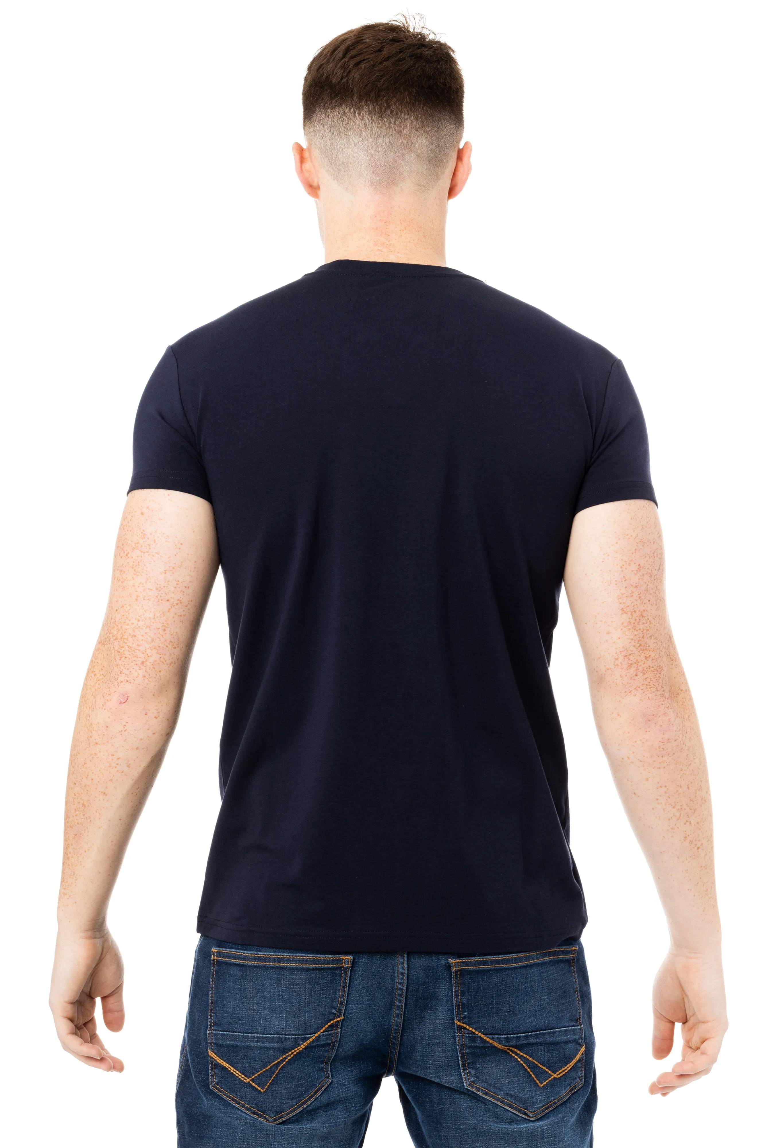 X RAY Men's Basic V-Notch Neck Short Sleeve Split Neck T-Shirtt